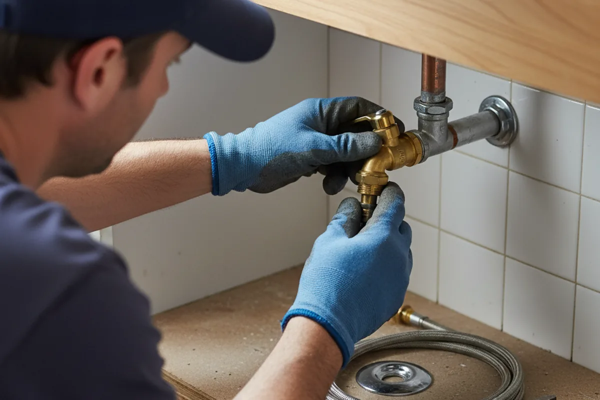 Shutoff valve and fitting work during Faucet and Fixture Repair in Brunswick